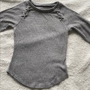 Grey Sweater with Cross designs